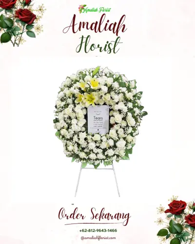 Krans Bunga Duka Cita di Pagedongan